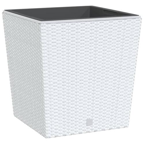 Plantekrukke 37/64 l udtagelig indsats PP rattanlook hvid
