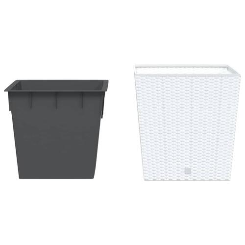 Plantekrukke 37/64 l udtagelig indsats PP rattanlook hvid