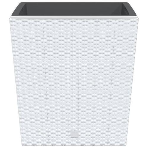 Plantekrukke 37/64 l udtagelig indsats PP rattanlook hvid
