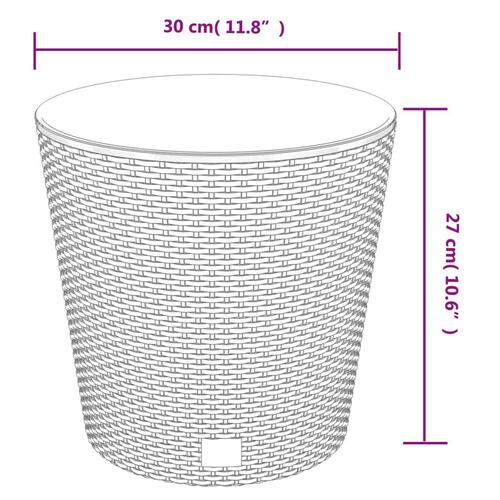Plantekrukke 15/15,3 l udtagelig indsats PP rattanlook antracit