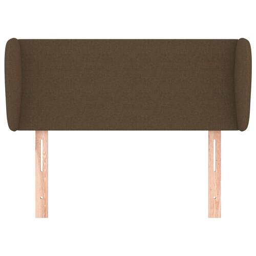 Sengegavl med kanter 103x23x78/88 cm stof mørkebrun