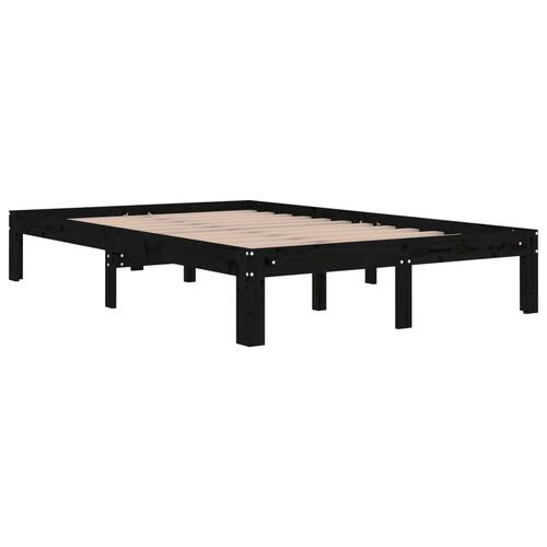 Sengeramme 120x190 cm Small Double massivt træ sort