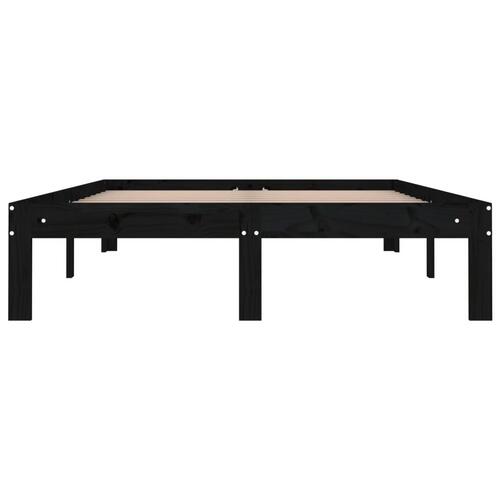 Sengeramme 120x190 cm Small Double massivt træ sort