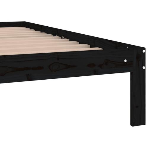 Sengeramme 120x190 cm Small Double massivt træ sort