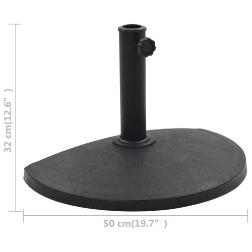 Parasolfod rund polyresin 9 kg sort