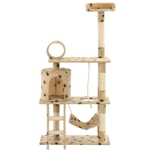 Kradsetræ til katte med sisal-kradsestolper 140 cm beige poteprint