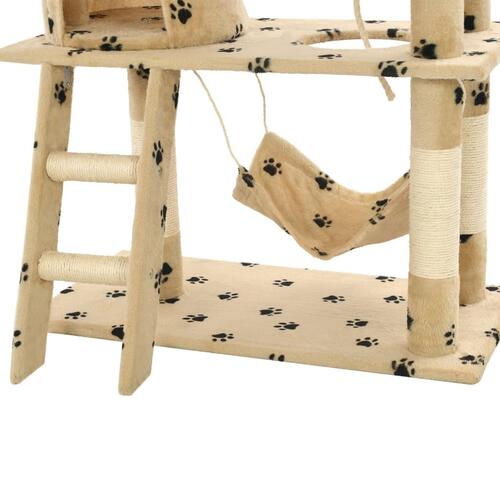 Kradsetræ til katte med sisal-kradsestolper 140 cm beige poteprint