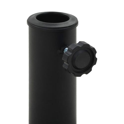 Parasolfod halvrund polyresin 15 kg sort