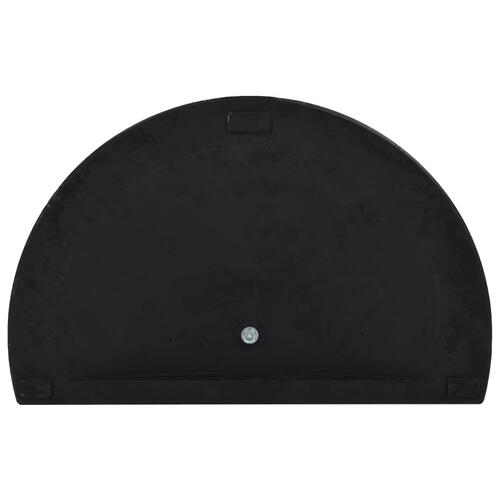 Parasolfod halvrund polyresin 15 kg sort