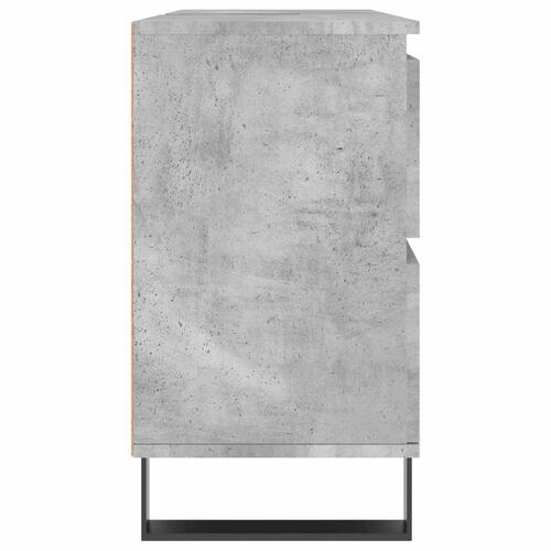 Badeværelsesskab 80x33x60 cm konstrueret træ betongrå