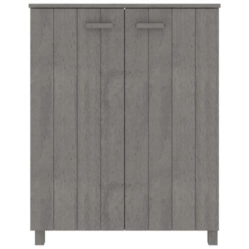 Skoskab HAMAR 85x40x108 cm massivt fyrretræ lysegrå