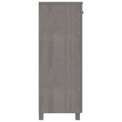 Skoskab HAMAR 85x40x108 cm massivt fyrretræ lysegrå
