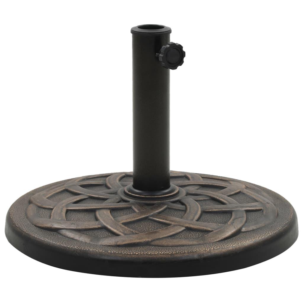 Parasolfod rund polyresin 11 kg bronzefarvet