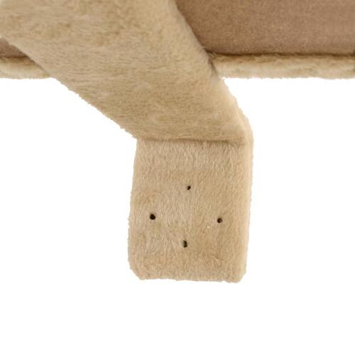 Kradsetræ med sisal-kradsestolper til katte vægmonteret 194 cm beige
