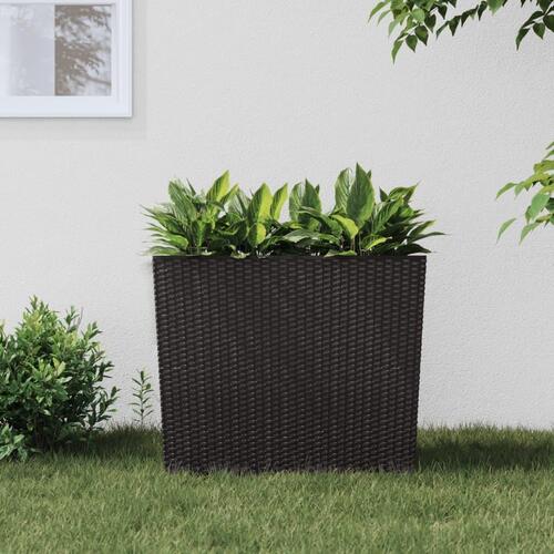 Plantekrukke 12/44 l udtagelig indsats PP rattanlook brun
