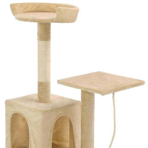 Kradsetræ til katte med sisal-kradsestolper 120 cm beige