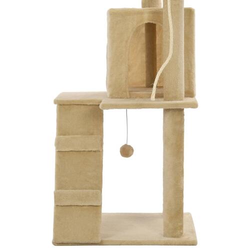 Kradsetræ til katte med sisal-kradsestolper 120 cm beige