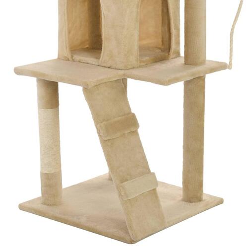 Kradsetræ til katte med sisal-kradsestolper 120 cm beige