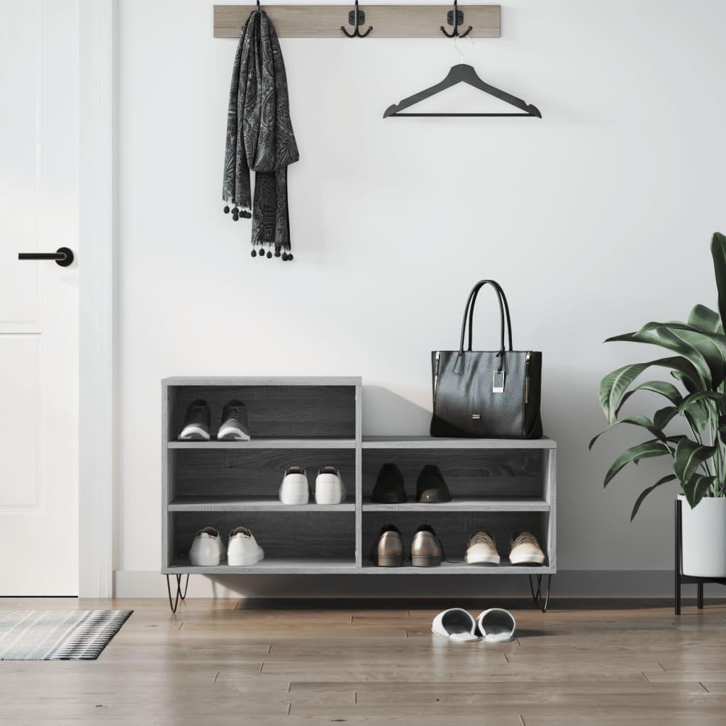 Skoskab 102x36x60 cm konstrueret træ grå sonoma-eg billede