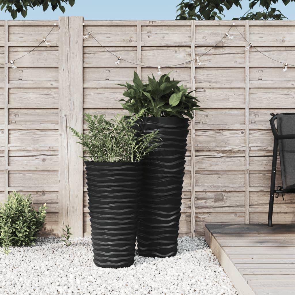 Plantekrukke 8/22 l udtagelig indsats PP rillet design antracit billede