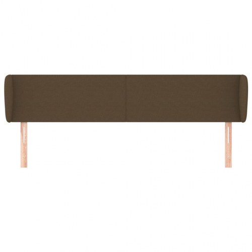 Sengegavl med kanter 203 x 23 x 78/88 cm - mørkebrun