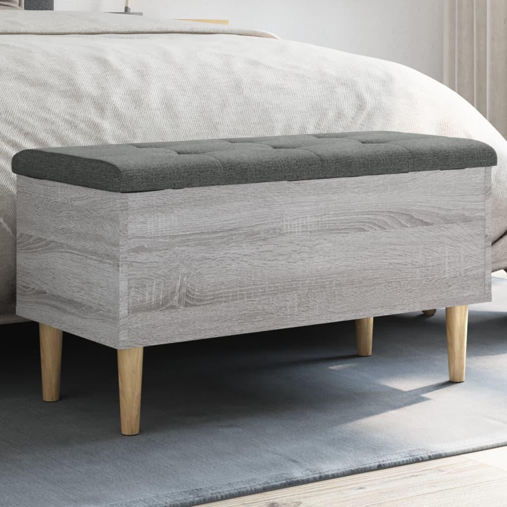 Skobænk 82x42x46 cm konstrueret træ grå sonoma-eg