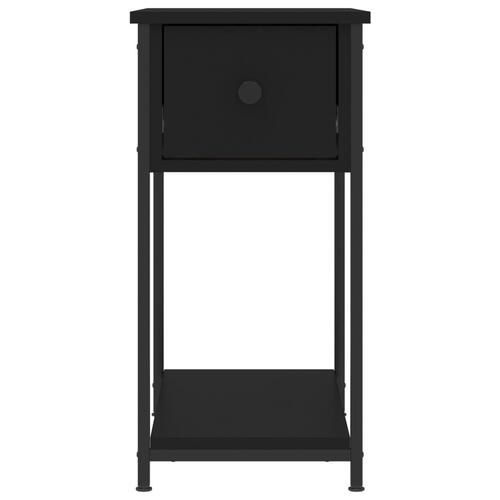 Sengebord 30x60x60 cm konstrueret træ sort