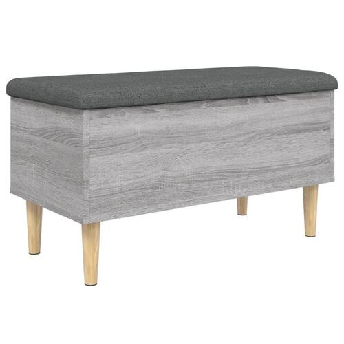 Skobænk 82x42x46 cm konstrueret træ grå sonoma-eg