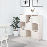 Højskab 110,5x35x117 cm massivt fyrretræ hvid