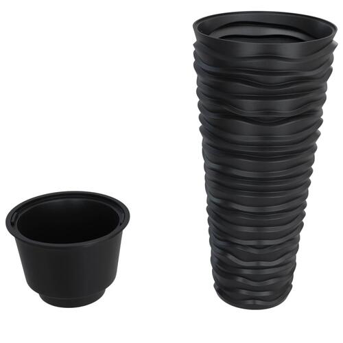 Plantekrukke 18/45 l udtagelig indsats rillet design antracit