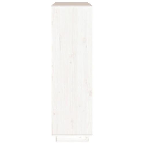 Højskab 110,5x35x117 cm massivt fyrretræ hvid