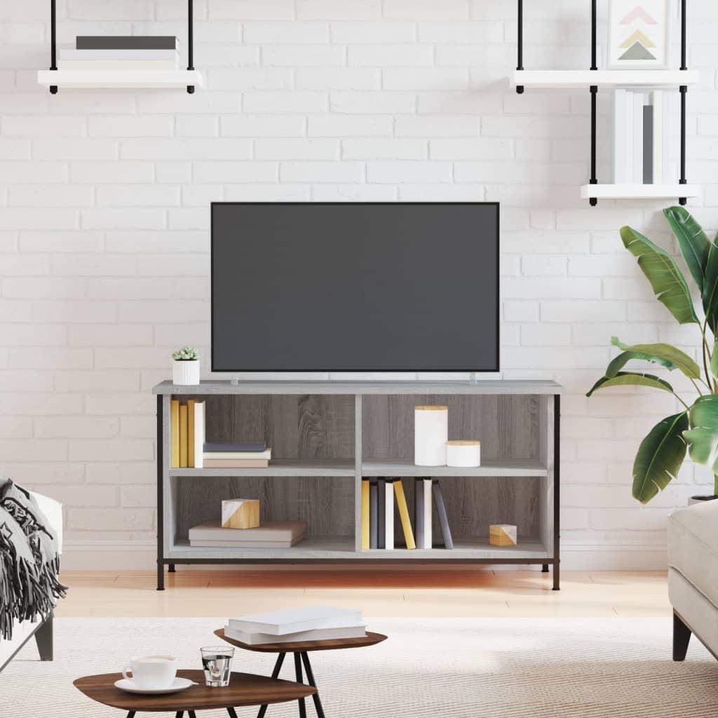 Tv-bord 100x40x50 cm konstrueret træ grå sonoma-eg