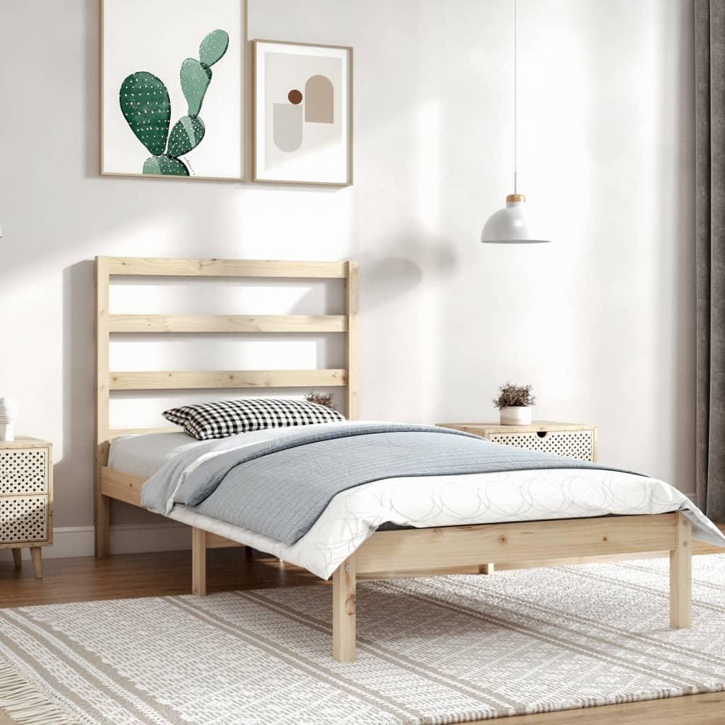 Sengeramme uden madras 100x200 cm massivt fyrretræ