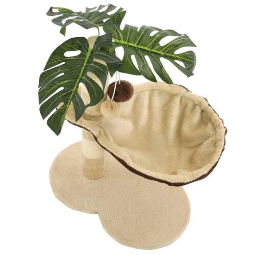 Kradsetræ til katte med sisal-kradsestolper 50 cm beige og brun
