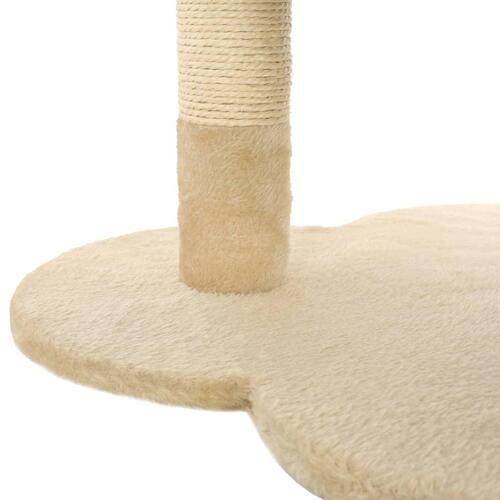 Kradsetræ til katte med sisal-kradsestolper 50 cm beige og brun