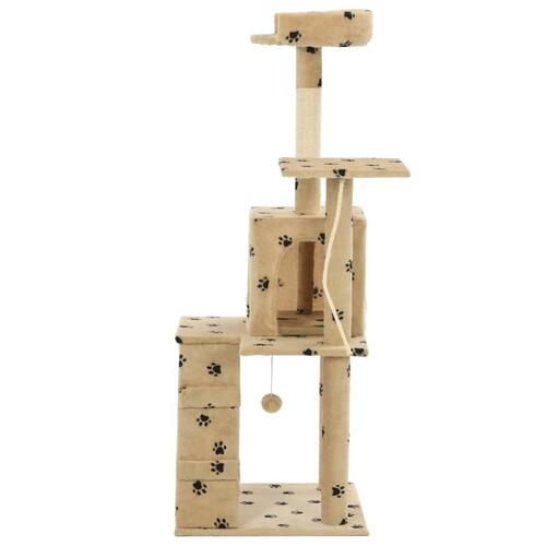 Kradsetræ til katte med sisal-kradsestolper 120 cm beige poteprint