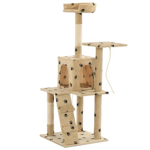Kradsetræ til katte med sisal-kradsestolper 120 cm beige poteprint