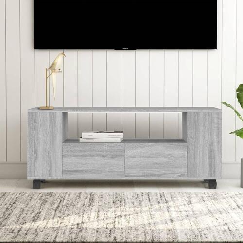 Tv-bord 120x35x48 cm konstrueret træ grå sonoma-eg