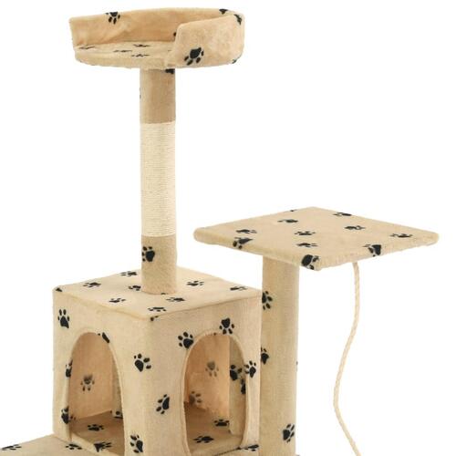 Kradsetræ til katte med sisal-kradsestolper 120 cm beige poteprint