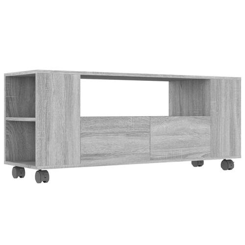 Tv-bord 120x35x48 cm konstrueret træ grå sonoma-eg
