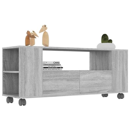 Tv-bord 120x35x48 cm konstrueret træ grå sonoma-eg