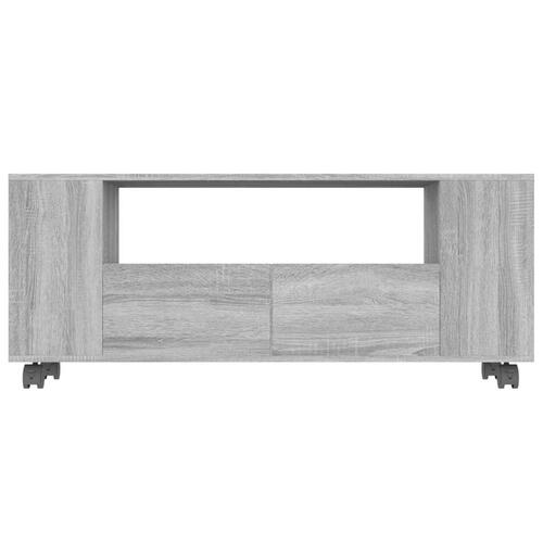 Tv-bord 120x35x48 cm konstrueret træ grå sonoma-eg