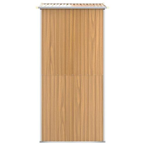 Haveskur 192x108x223 cm galvaniseret stål lysebrun
