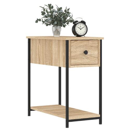 Sengebord 30x60x60 cm konstrueret træ sonoma-eg