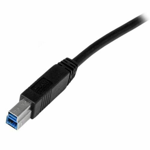 USB A til USB B-kabel Startech USB3CAB2M Sort