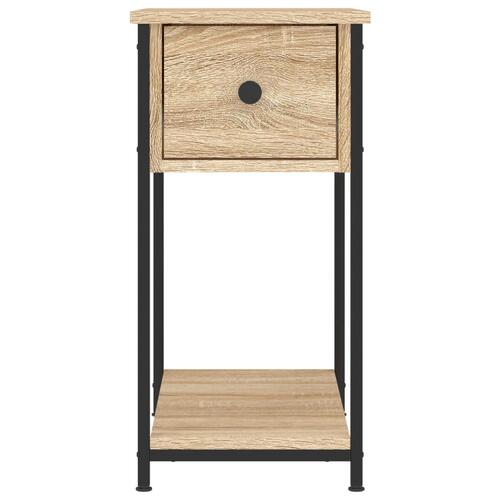 Sengebord 30x60x60 cm konstrueret træ sonoma-eg