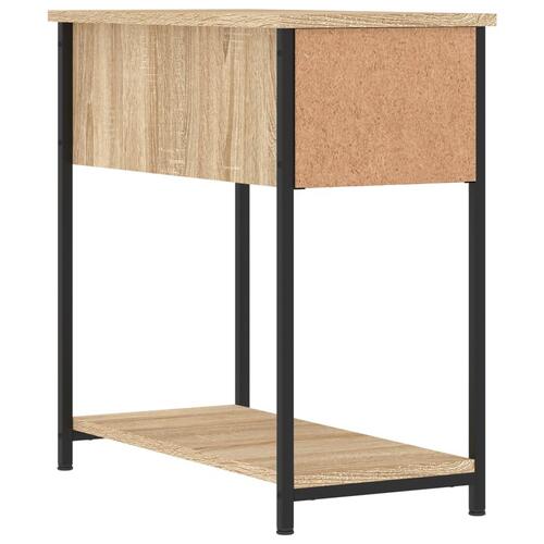 Sengebord 30x60x60 cm konstrueret træ sonoma-eg