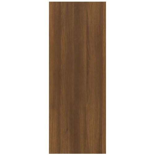 Konsolbord 78x30x80 cm konstrueret træ brun egetræsfarve