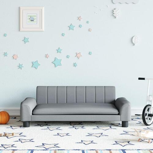 Sofa til børn 90x53x30 cm stof lysegrå