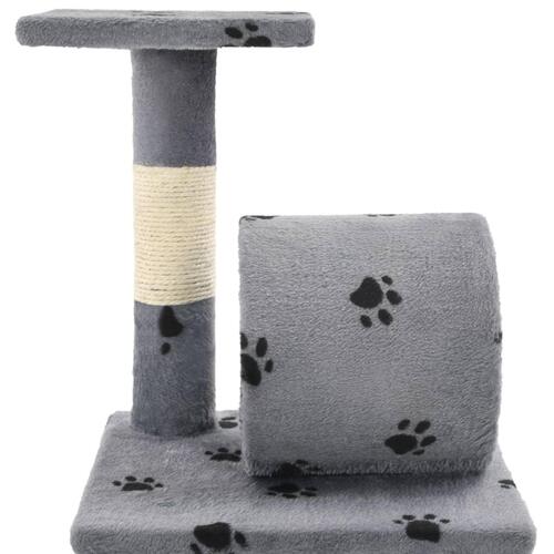 Kradsetræ til katte med sisal-kradsestolper 65 cm grå poteprint